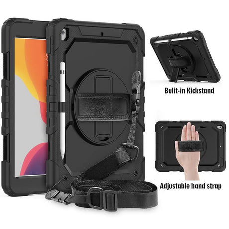 Калъф с Дръжка за iPad 9/ 8/ 7 10.2", Tech-Protect Solid360 Case, Черен (3)