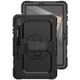 Калъф с Дръжка за Samsung Tab S8 Plus/ S7 Plus/ S7 FE, Tech-Protect Solid360 Case, Черен (9)