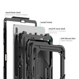 Калъф с Дръжка за Samsung Tab S8 Plus/ S7 Plus/ S7 FE, Tech-Protect Solid360 Case, Черен (6)