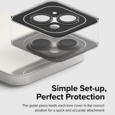 Протектор за Камерата на iPhone 14, Ringke Cam Lens Frame Glass 2бр., Черен (4)