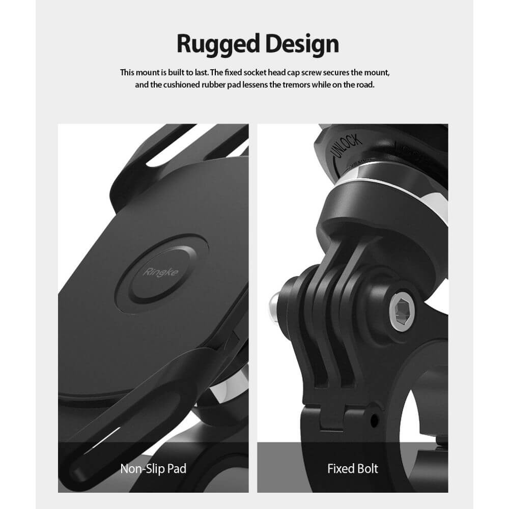 Стойка за Велосипед и Мотор, Ringke Spider Grip Moount Holder, Черен (5)