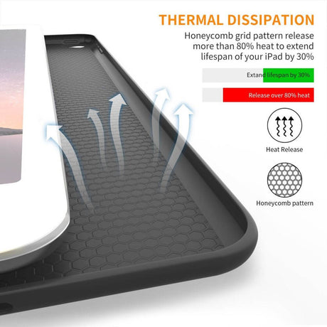 Защитен Калъф за iPad Air 11" 2026-2020, Trifold Slim Case, Черен (2)