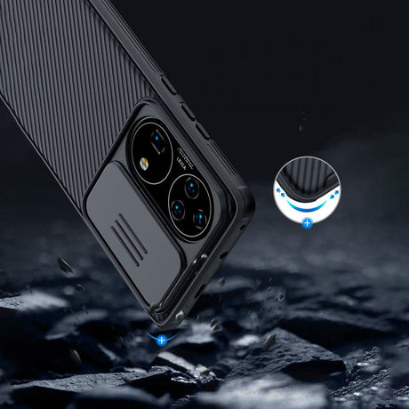 Калъф с Плъзгач за Камера за Huawei P50 Pro, Nillkin CamShield Case, Черен (4)