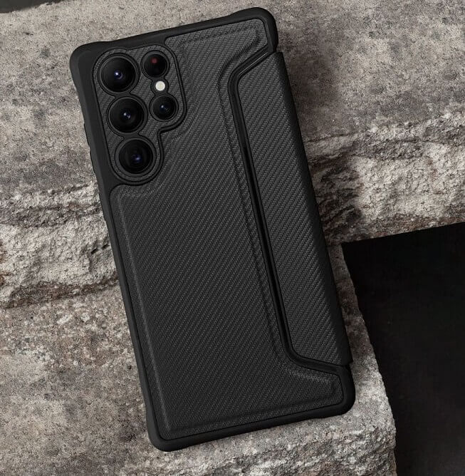 Противоударен Калъф за Samsung A13 4G, Razor Book Case, Черен (4)