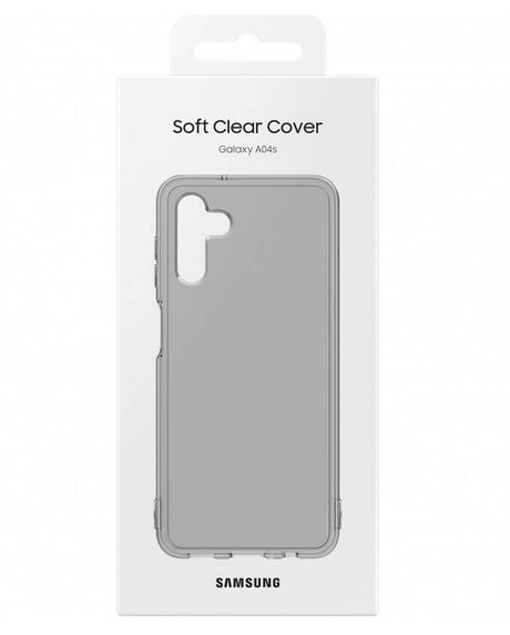 Оригинален Силиконов Калъф за Samsung A04S, Soft Clear Cover Case EF-QA047TBE, Черен (5)