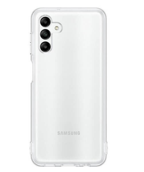 Оригинален Силиконов Калъф за Samsung A04S, Soft Clear Cover Case EF-QA047TTE, Прозрачен