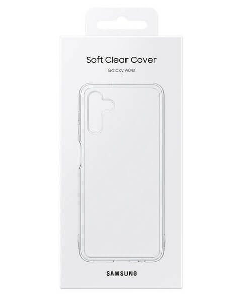 Оригинален Силиконов Калъф за Samsung A04S, Soft Clear Cover Case EF-QA047TTE, Прозрачен (4)