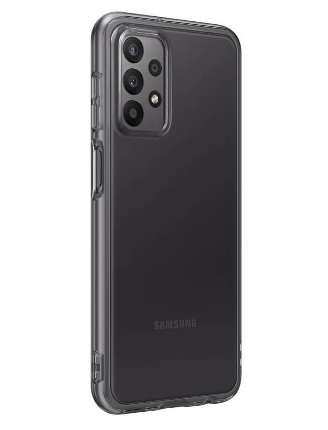 Оригинален Силиконов Калъф за Samsung A23, Soft Clear Cover Case EF-QA235TBE, Черен (3)