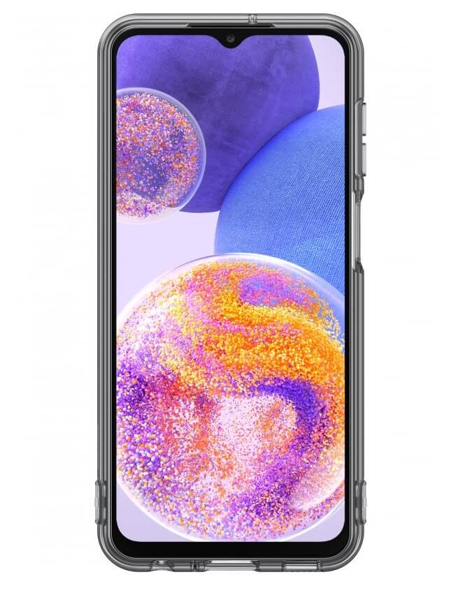 Оригинален Силиконов Калъф за Samsung A23, Soft Clear Cover Case EF-QA235TBE, Черен (2)