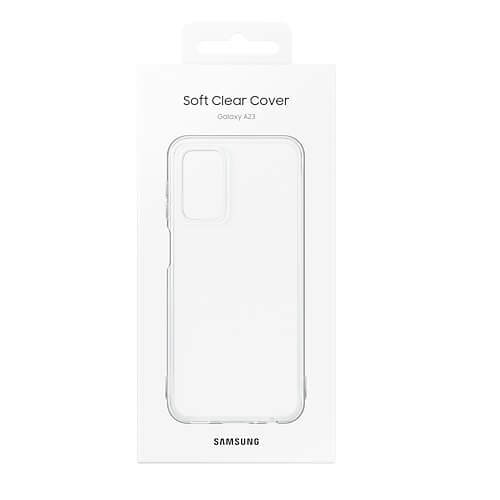 Оригинален Силиконов Калъф за Samsung A23, Soft Clear Cover Case EF-QA235TTE, Прозрачен (4)