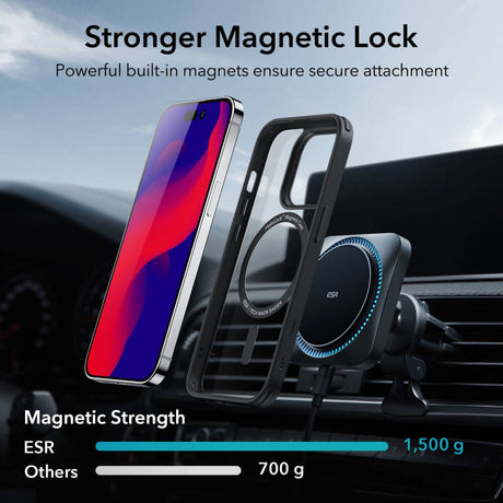 Magsafe Калъф за iPhone 14 Pro, ESR Classic Hybrid Magnetic Case, Черен (3)