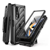 Калъф с Поставка за Колан за Samsung Z Fold 4, Supcase Unicorn Beetle, Черен