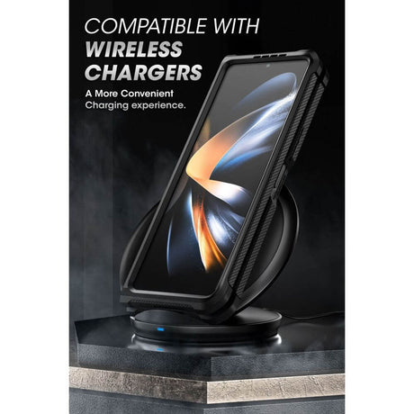Калъф с Поставка за Колан за Samsung Z Fold 4, Supcase Unicorn Beetle, Черен (7)