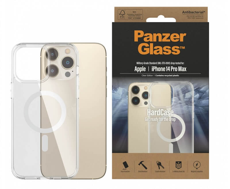 MagSafe Противоударен Калъф за iPhone 14 Pro, Panzer Hard Case, Прозрачен