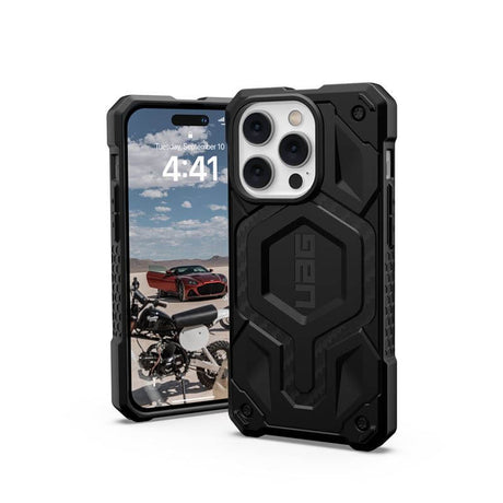 MagSafe Противоударен Калъф за iPhone 14 Pro, UAG Monarch Pro Carbon Case, Черен (2)