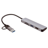 USB-C/ USB Хъб за Лаптопи и Смартфон, 4Smarts 5in1, Сив (4)