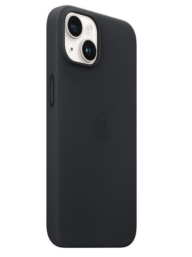 Оригинален Кожен Калъф за iPhone 14, Leather Magsafe Case MPP43ZM/A, Черен (2)