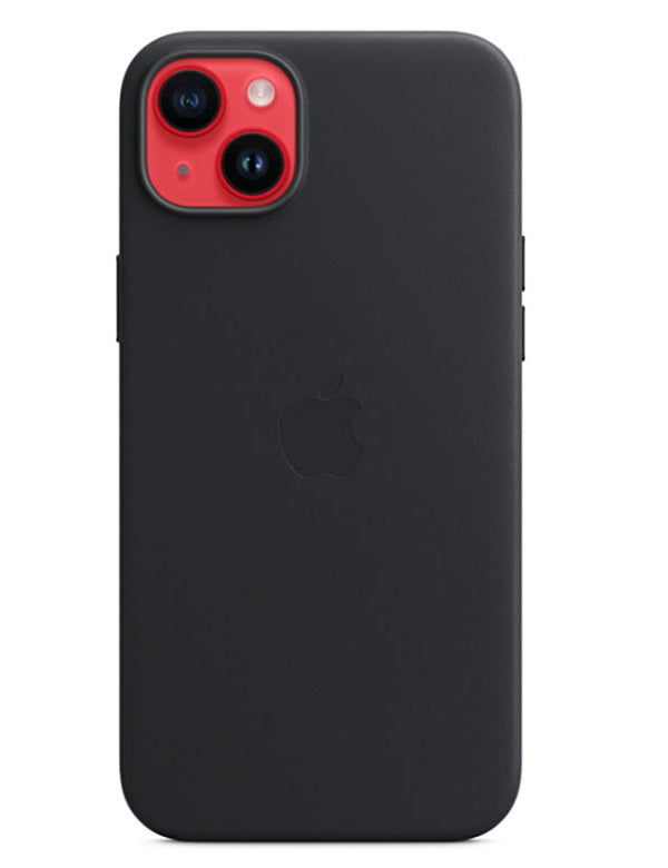 Оригинален Кожен Калъф за iPhone 14, Leather Magsafe Case MPP43ZM/A, Черен (3)