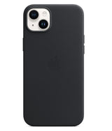 Оригинален Кожен Калъф за iPhone 14, Leather Magsafe Case MPP43ZM/A, Черен