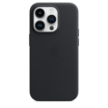 Оригинален Кожен Калъф за iPhone 14 Pro, Leather Magsafe Case MPPG3ZM/A, Черен