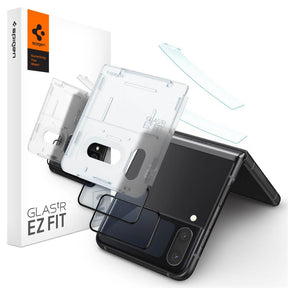 Външен Протектор и Фолио за Пантата на Samsung Z Flip 4, Spigen EZ Fit Glass 2бр., Прозрачен