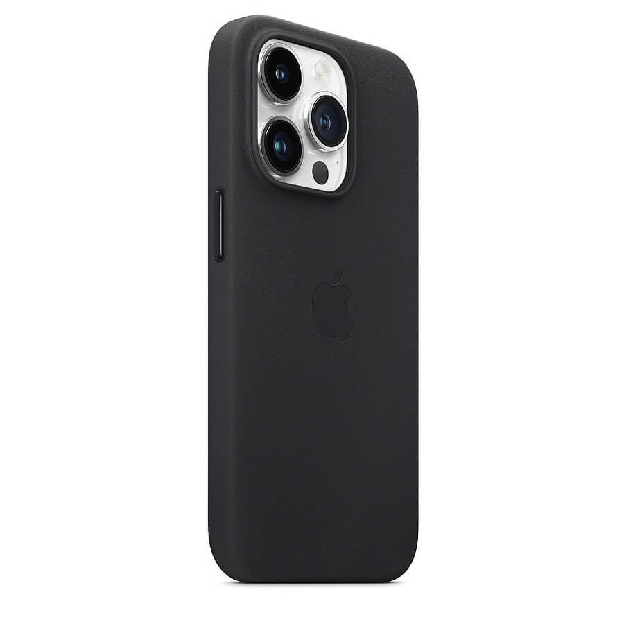 Оригинален Кожен Калъф за iPhone 14 Pro Max, Leather Magsafe Case MPPM3ZM/A, Черен (2)