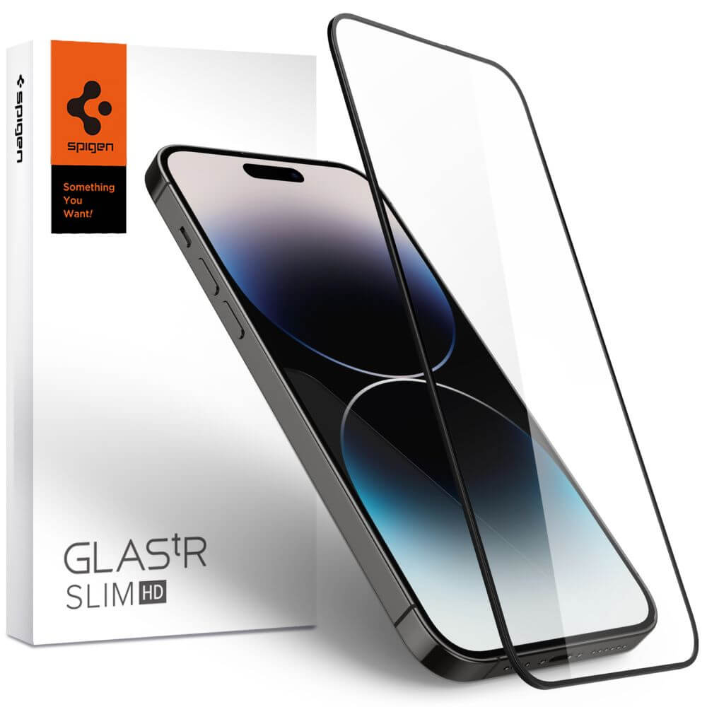 Стъклен Протектор за iPhone 14 Pro Max, Spigen FC Glass, Прозрачен