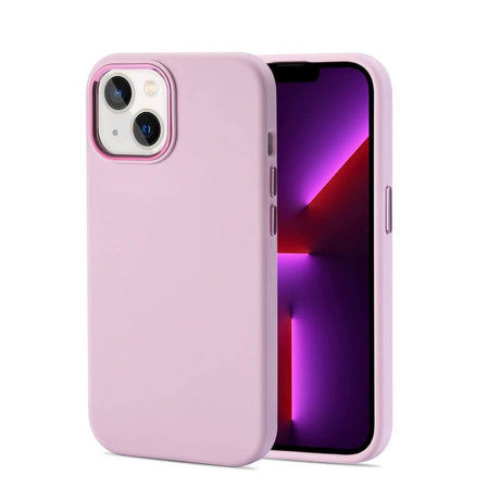 Луксозен Силиконов Калъф за iPhone 14 Plus, Tech-Protect Liquid Soft Case, Розов
