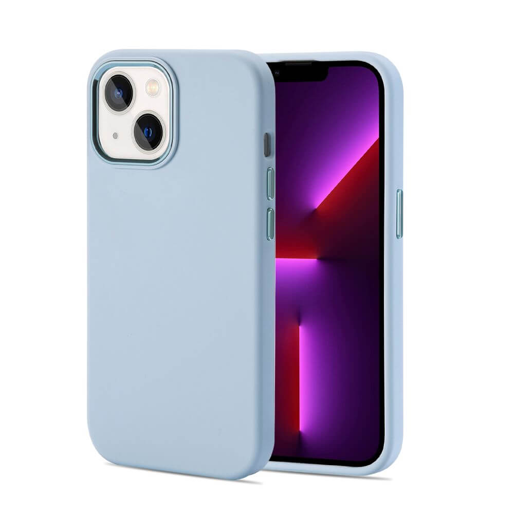 Луксозен Силиконов Калъф за iPhone 14 Plus, Tech-Protect Liquid Soft Case, Син
