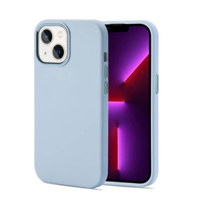 Луксозен Силиконов Калъф за iPhone 14, Tech-Protect Liquid Soft Case, Син