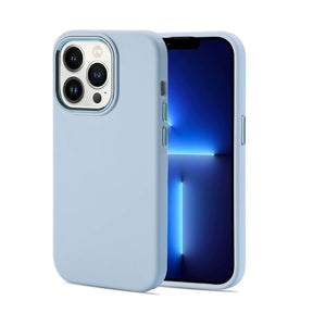 Луксозен Силиконов Калъф за iPhone 14 Pro Max, Tech-Protect Liquid Soft Case, Син