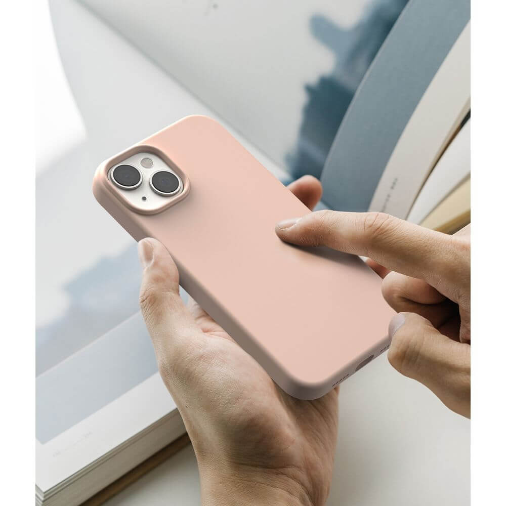 Силиконов Калъф за iPhone 14 Plus, Ringke Silicone Case, Бежов (4)