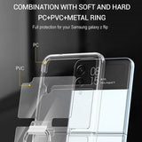 Калъф с Халка за Samsung Z Flip 4, GKK Ring Case, Прозрачен (9)