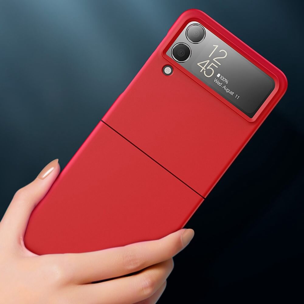 Матов Калъф за Samsung Galaxy Z Flip 4, GKK Thin PC Case, Червен (3)