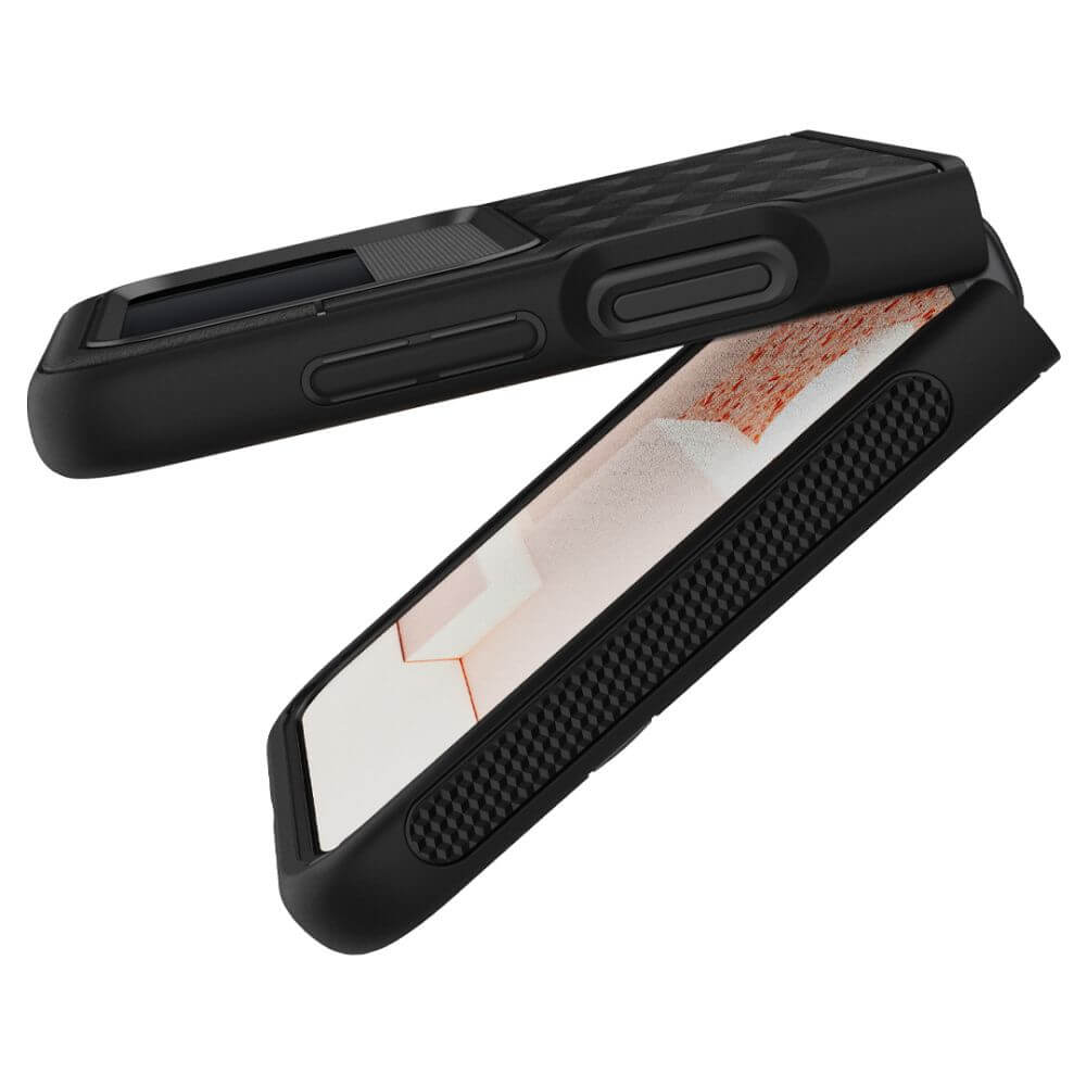 Противоударен Калъф за Samsung Z Flip 4, Spigen Caseology Parallax, Черен (4)