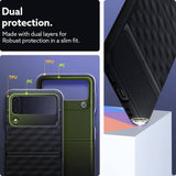 Противоударен Калъф за Samsung Z Flip 4, Spigen Caseology Parallax, Черен (5)