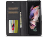 Кожен Калъф с Джобове за Samsung Z Fold 4, Tech-Protect Wallet Book Case, Черен (2)