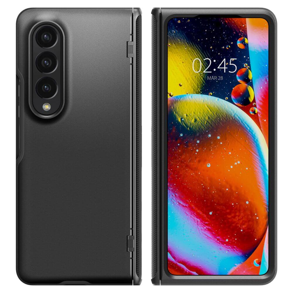 Калъф с Предпазител за Samsung Z Fold 4, Spigen Slim Armor Pro Case, Черен (7)