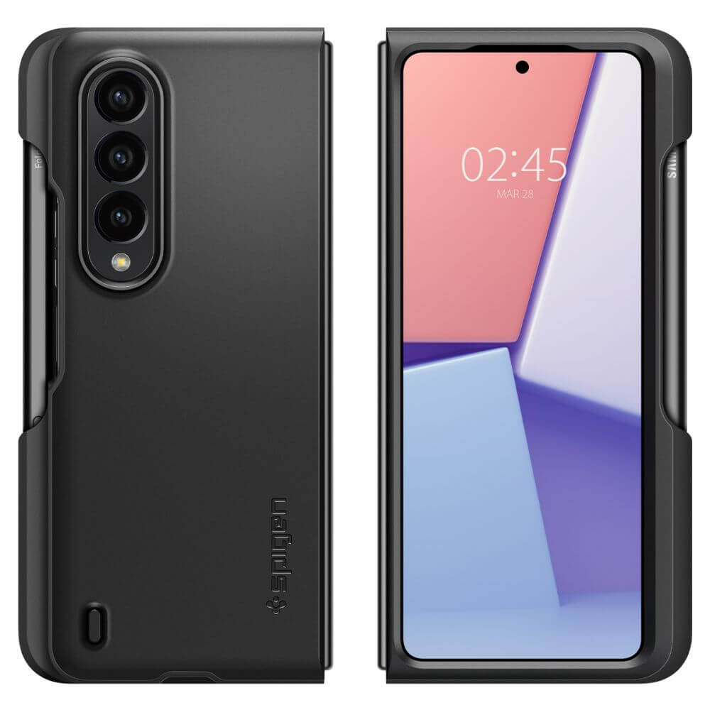 Калъф с S Pen Поставка за Samsung Z Fold 4, Spigen Thin Fit Pen Case, Черен (3)