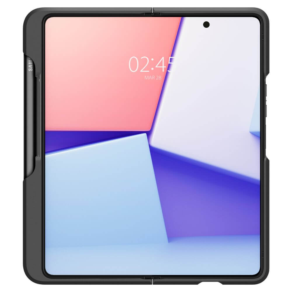 Калъф с S Pen Поставка за Samsung Z Fold 4, Spigen Thin Fit Pen Case, Черен (4)
