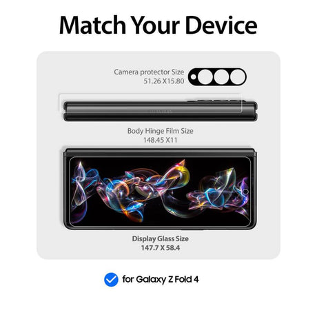 Комплект Протектори 4в1 за Samsung Z Fold 4, Whitestone Dome EZ Glass, Прозрачен (5)