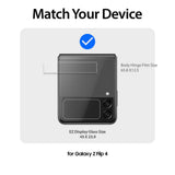 Комплект Протектори 2в1 за Samsung Z Flip 4, Whitestone Dome EZ Glass, Прозрачен (5)