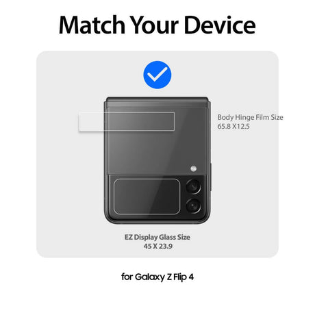 Комплект Протектори 2в1 за Samsung Z Flip 4, Whitestone Dome EZ Glass, Прозрачен (5)