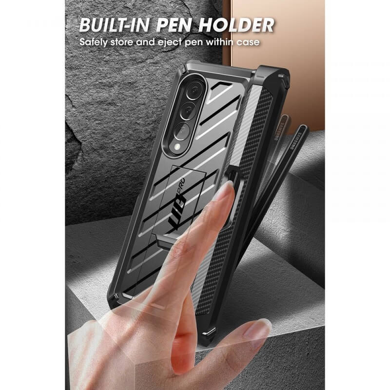 Противоударен Калъф за Samsung Z Fold 4, Supcase Unicorn Beetle Pro, Черен (4)