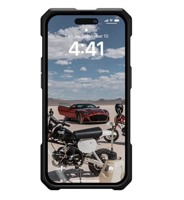 Magsafe Противоударен Калъф за iPhone 14 Pro Max, UAG Monarch Pro Leather Case, Черен (7)