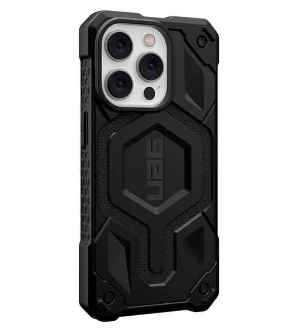 Magsafe Противоударен Калъф за iPhone 14 Pro, UAG Monarch Pro Leather Case, Черен (5)