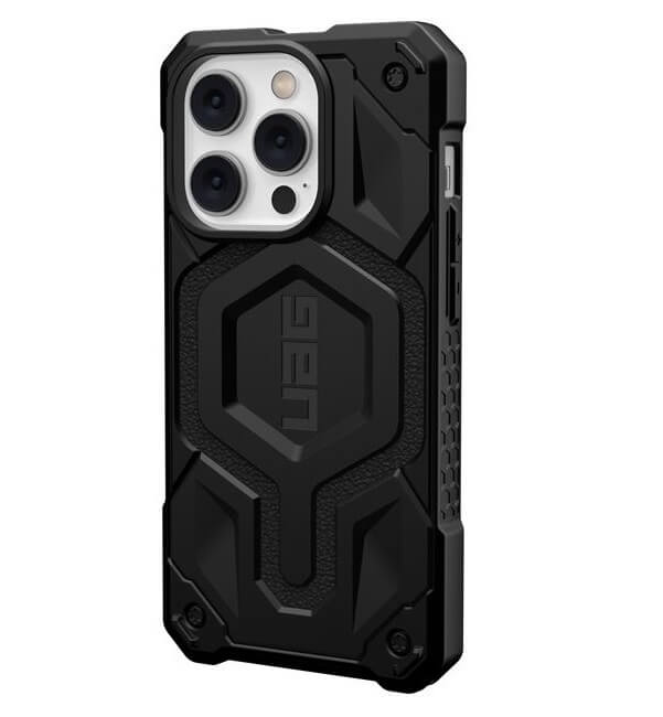 Magsafe Противоударен Калъф за iPhone 14 Pro, UAG Monarch Pro Leather Case, Черен (4)
