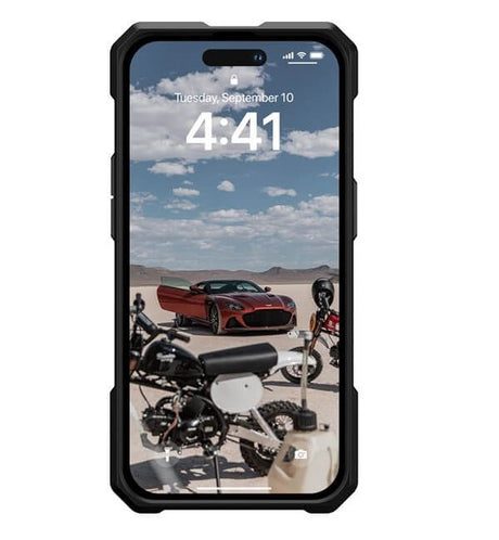 Magsafe Противоударен Калъф за iPhone 14 Pro, UAG Monarch Pro Leather Case, Черен (7)