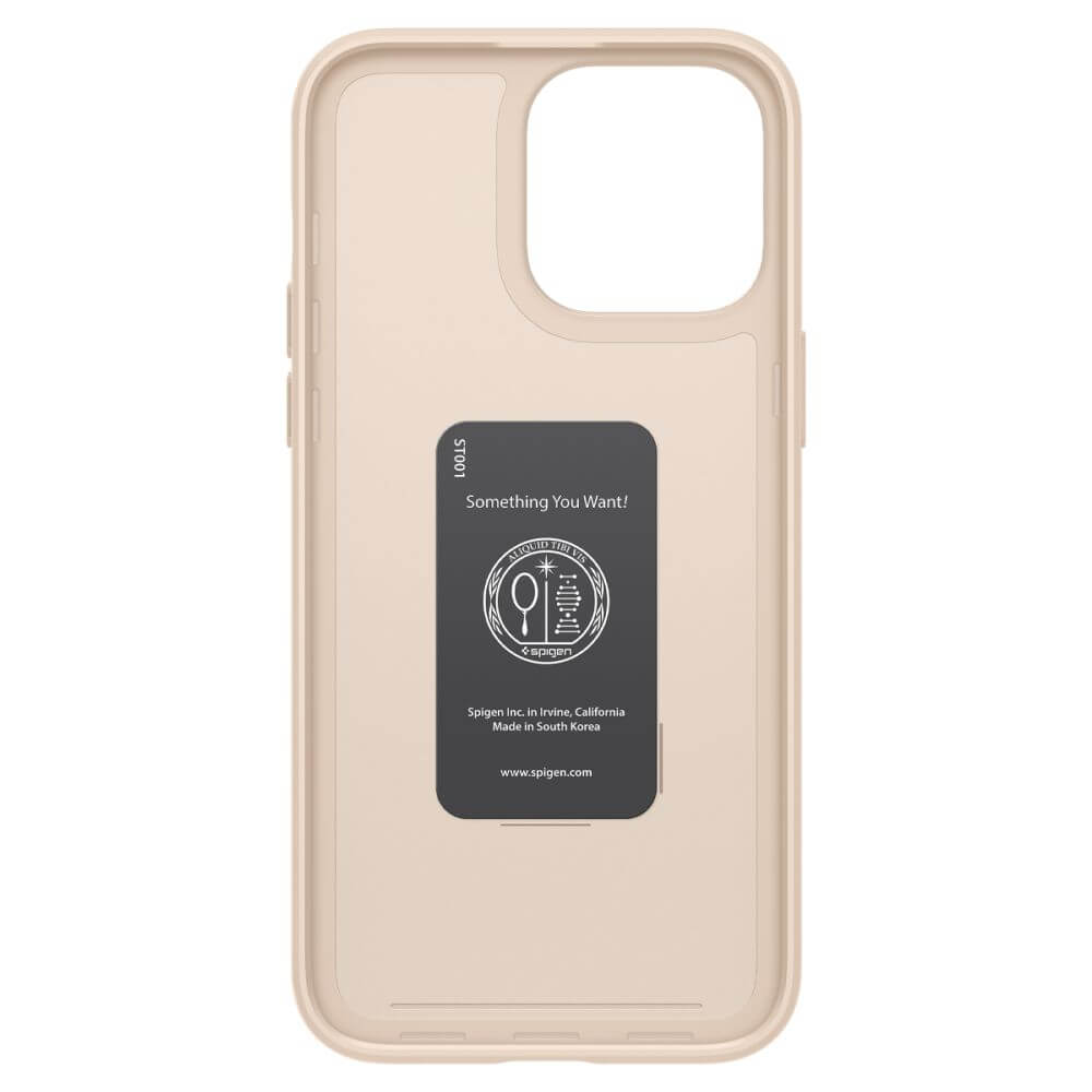 Противоударен Калъф за iPhone 14 Pro Max, Spigen Thin Fit Case, Бежов (8)