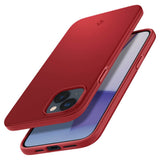 Противоударен Калъф за iPhone 14, Spigen Thin Fit Case, Червен (5)